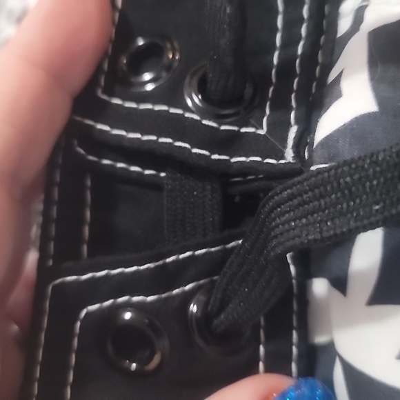 F54 Factor 54 black white geometric print board shorts swim trunks water sports - Picture 4 of 5